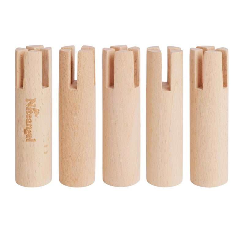 Niteangel Set of Beech Stilts for Elevating & Safely Setting Niteangel Multi-Chamber Series Maze House (Set of 5 Stilts (4.33'' H)) - Image 1